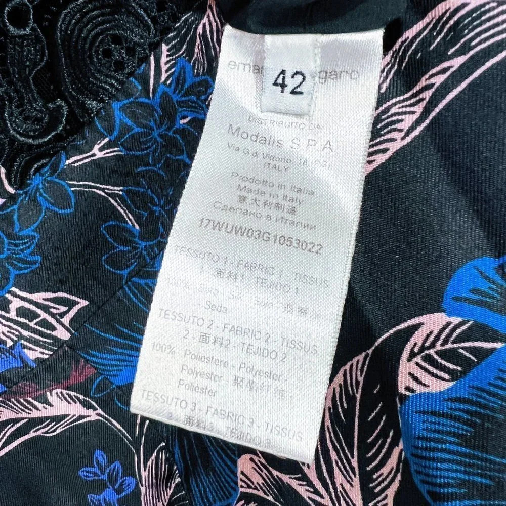 Emanuel Ungaro Black Floral Wisp Chiffon Formal Dress $2280 - Picture 11 of 13